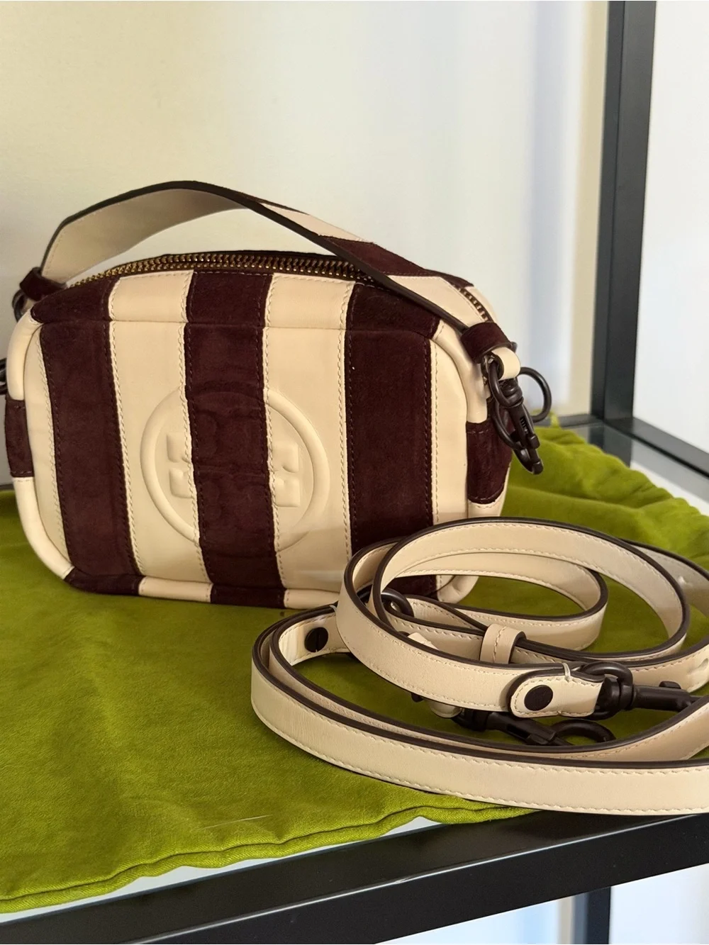 Tory Burch Bombe Suede Camera Bag